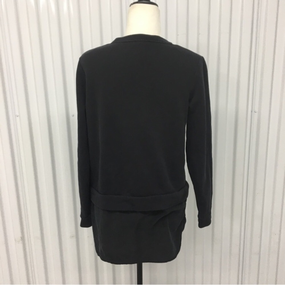 COS Black Long Sleeve Crewneck Sweatshirt Silk Accent Size: Small - Picture 15 of 15